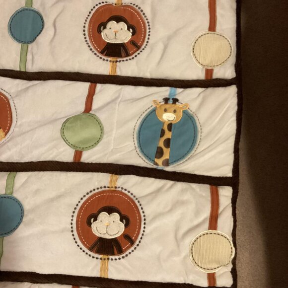 Handmade Baby Crib Bedding Quilt Blanket Comforter Jungle Animals - Picture 2 of 3